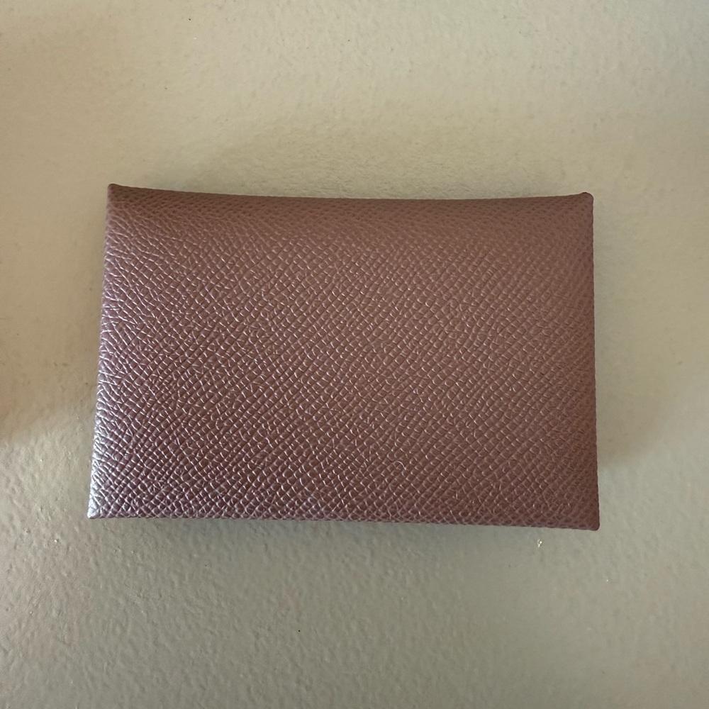 Hermes Brown Leather Envelope Wallet - Picture 2 of 5
